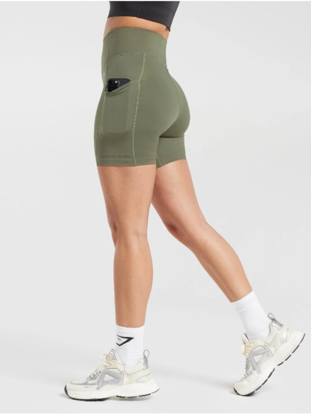 Gymshark Pocket Shorts - Dusty Olive